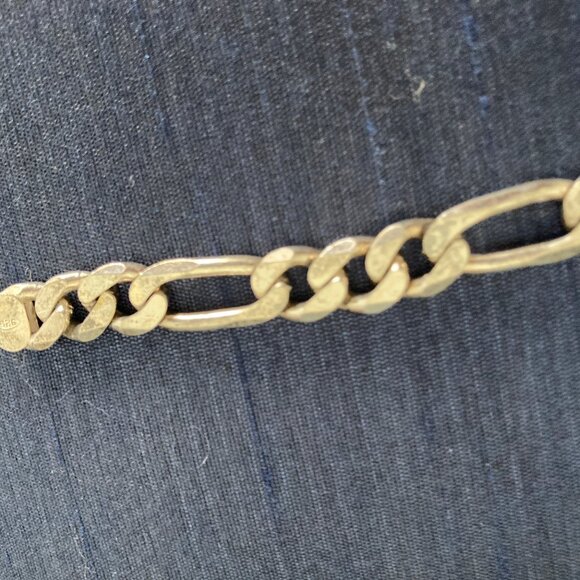 Vintage Italy Sterling Silver 925 Figaro Bracelet 8" - Picture 5 of 5